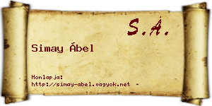 Simay Ábel névjegykártya